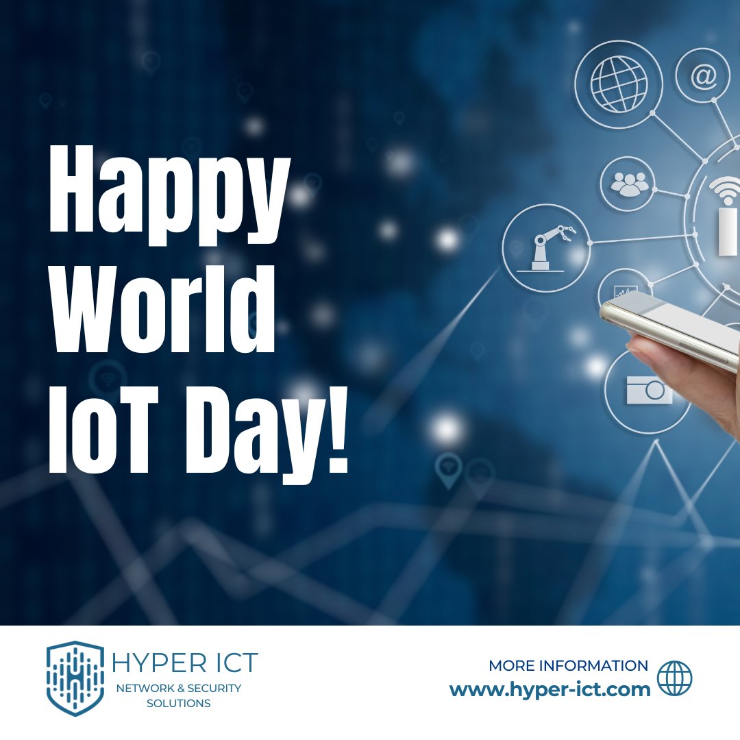 Happy #WorldIoTDay!
The future is connected, but security matters!  Hyper ICT (Finland & Nordics) helps secure your #IoT devices & data.
  #IoTsecurity #connectedliving #Nordics