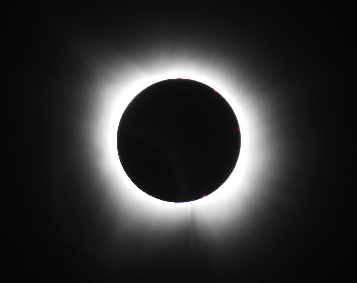 This eclipse was just as awesome as the last. Clouds turned wispy and then completely cleared just as totality started. The view was truly amazing~