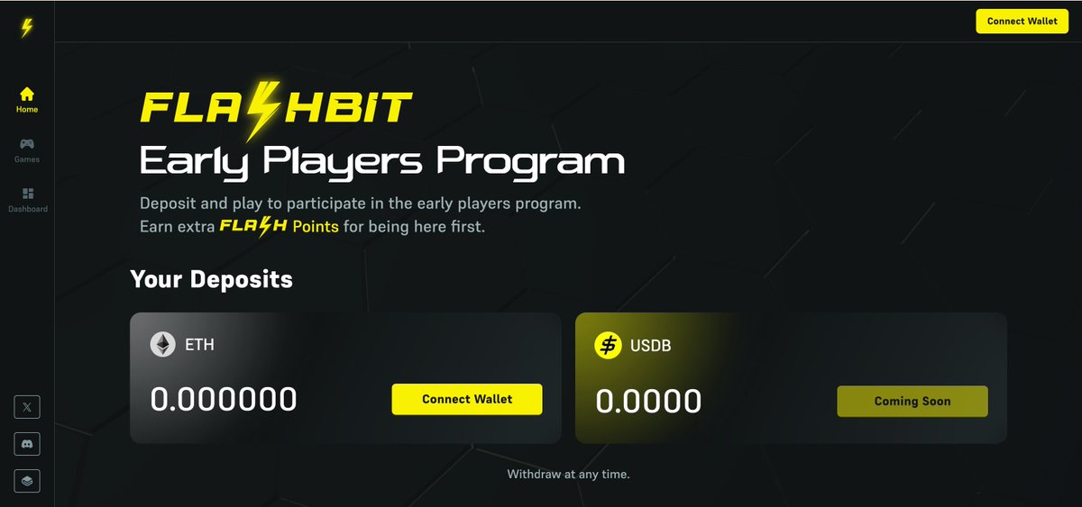 Want to join the Early Players Program? ⚡️ 5 FlashHunters roles for 5 lucky winners! ① Join: discord.gg/flashbit ② Follow: @flashbitxyz ③ Like & RT & Tag 3 Frens: bit.ly/4aoyUe7 Hurry to secure your FlashHunters role. People are already making real money…