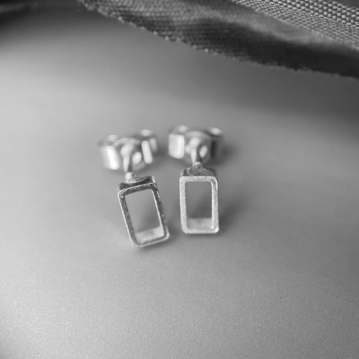 Tiny Sterling Silver Rectangle Stud Earrings tuppu.net/19265225 #HandmadeHour #inbizhour ##UKGiftHour #MHHSBD #UKHashtags #bizbubble #giftideas #shopsmall #SterlingSilver