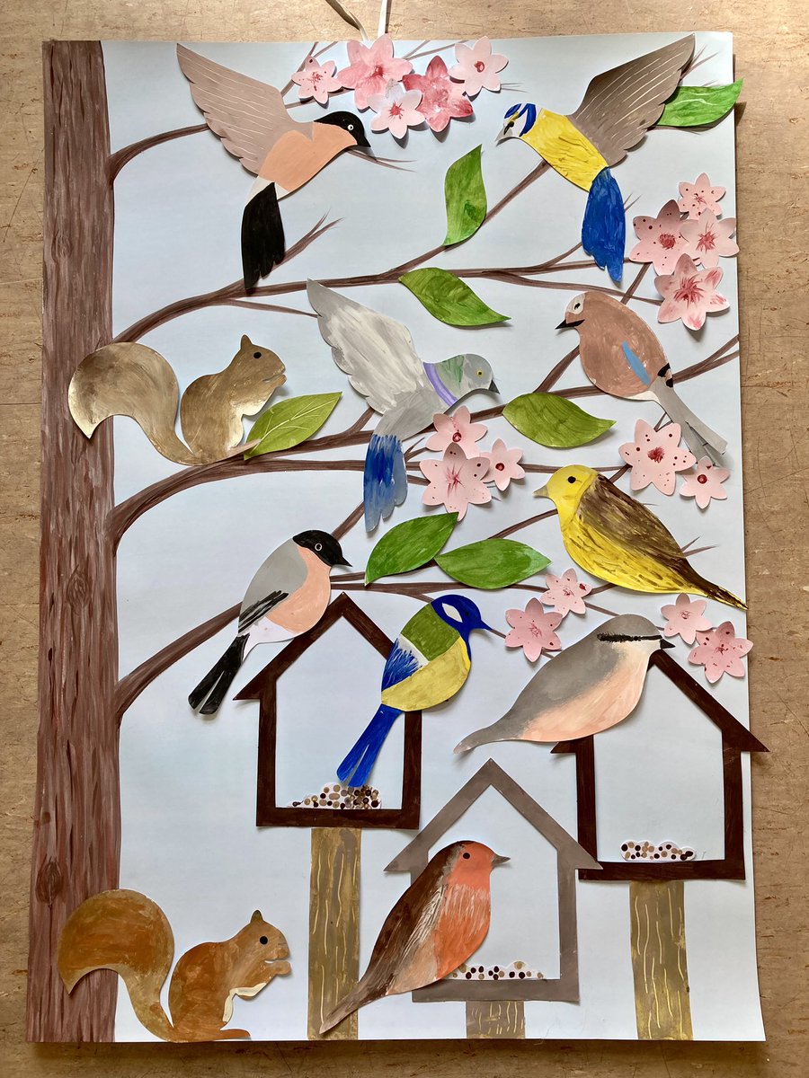 west_mojo's tweet photo. A beautiful start to our #spring #birds and #blossom by the talented artists of #TΕ·Porth @HallmarkCare #porthrct Amazing attention to detail and colour choices ππ
#creativemojo #KeepingResidentsActive #artactivities #wellbeing
#LivingLaterLifeWell #carehomeactivities https://t.co/Q9FM7GuxZL