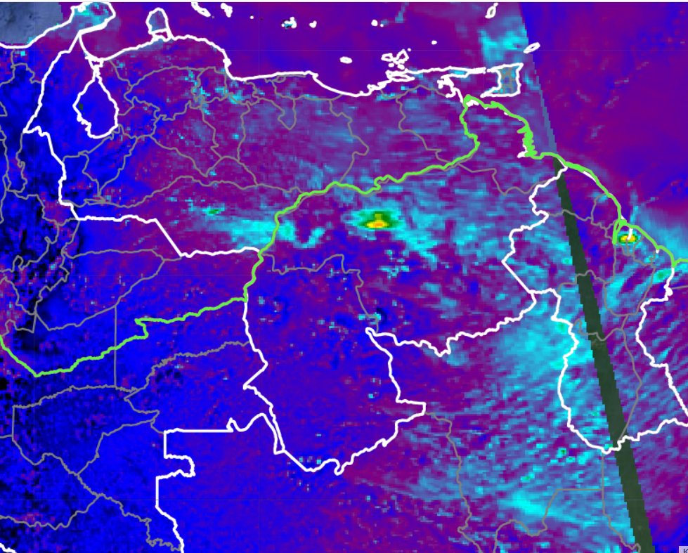 Real time fire app showing major fires continue in Venezuelan Amazon yesterday (Apr 8) @VE360_,@SOSOrinoco