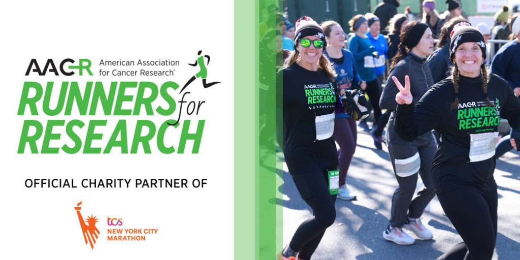 The @AACR is thrilled to be back for its second year as a charity partner with TCS New York City Marathon! There's still time to apply to get a bib as a member of the #Runners4Research team: bit.ly/3PW5mMm.