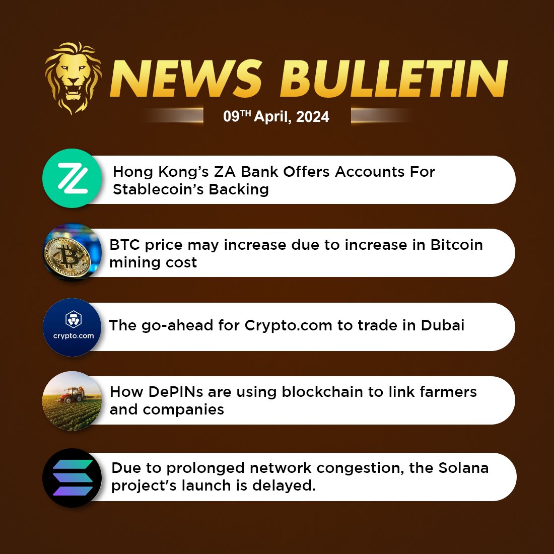 #CoinGabbar Latest News Bulletin: April 09th, 2024

Read More News: coingabbar.com/en/crypto-news…

#CryptoNews #HongKong #Stablecoin #BTC #Bitcoinmining #Dubai #blockchain #Solana #DePINs #ZA #cryptocurrency