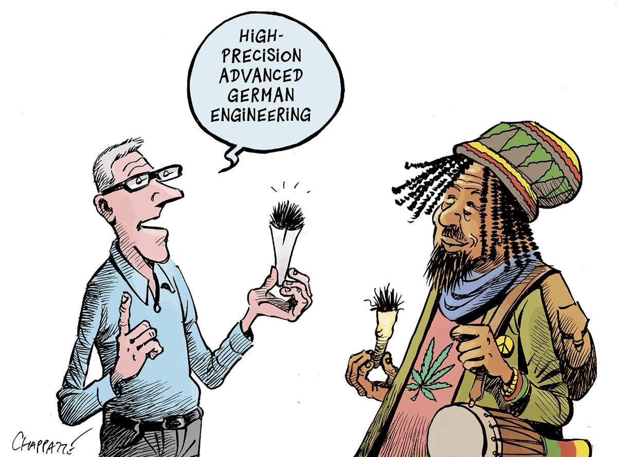 Germany legalizes cannabis - © Chappatte in @NZZ am Sonntag @NZZaS , Zürich 👉 chappatte.com/en/images/germ…