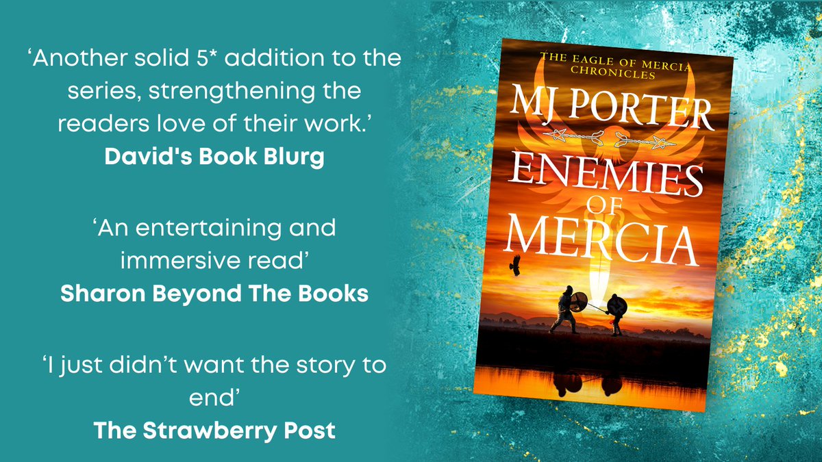 Thank you to @TStrawberryPost, @ShazzieRimmel and @DavidsBookBlurg for their recent reviews on the #EnemiesOfMercia by @coloursofunison #blogtour. Buy now ➡️ mybook.to/EnemiesofMerci…