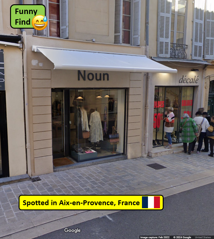 They sell things.

#FunnyFind #streetviewphotography spotted in #Aixenprovence #France

#streetviewphotography #funny #funnypictures #funnyposts #funnystuff #funnypic #Funnyphoto #funnyphotos #curiousity #travelcuriosity #wanderlustjourney #adventureawaits #armchairtravel