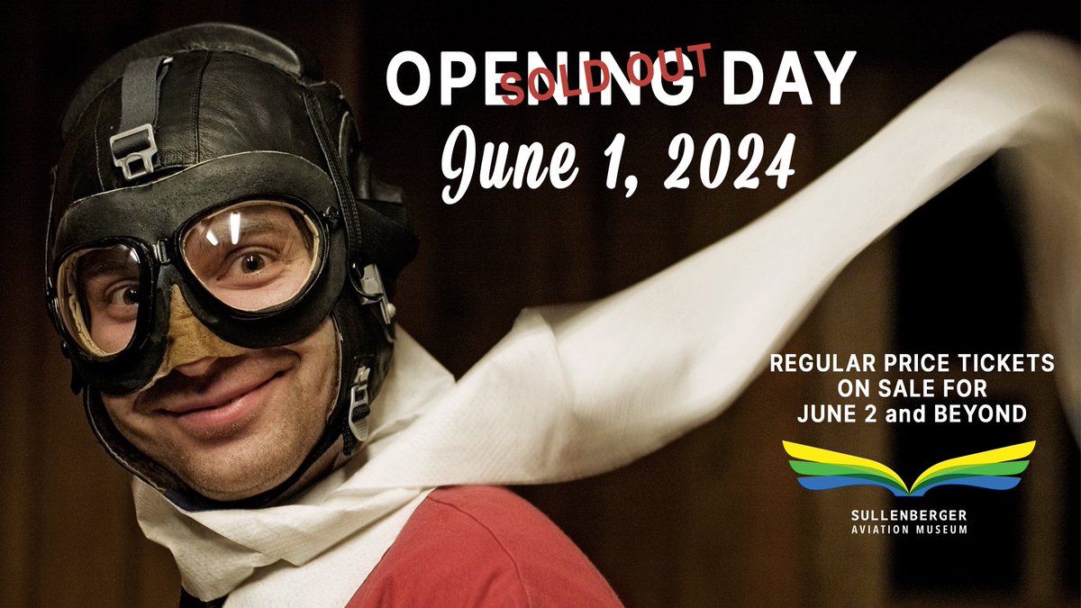 Opening Day tickets are now sold out. Tickets are available on-line for any other date this summer. We hope you will join us at the new Sullenberger Aviation Museum and look forward to seeing you in the galleries and on the plaza. https:/www.sullenbergeraviation.org/buy-tickets/