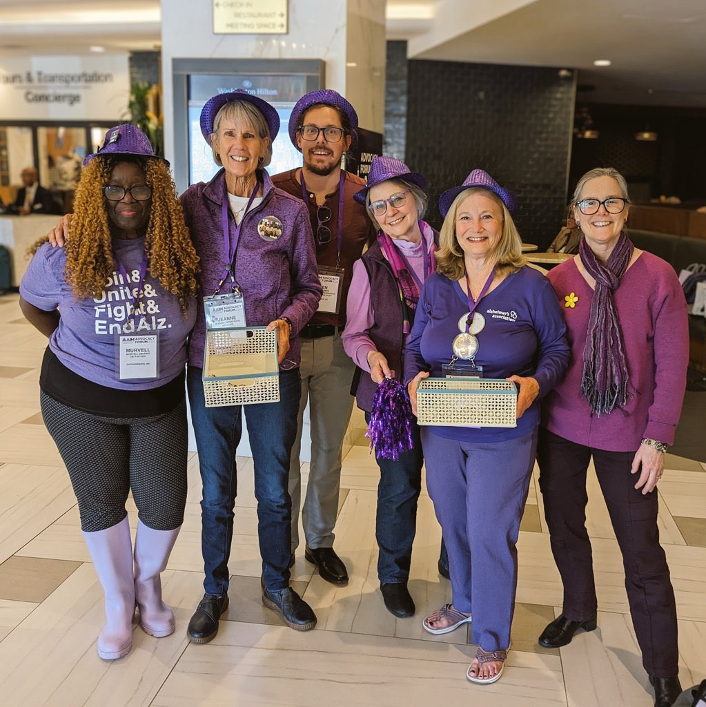 It’s the final day of #alzforum! Advocates turn Capitol Hill purple today as they visit their representatives and urge them to reauthorize the #NAPAAct, #AlzInvestmentAct and #BOLDAlzheimersAct; increase Alzheimer’s research funding; and support the #AADAPTAct.