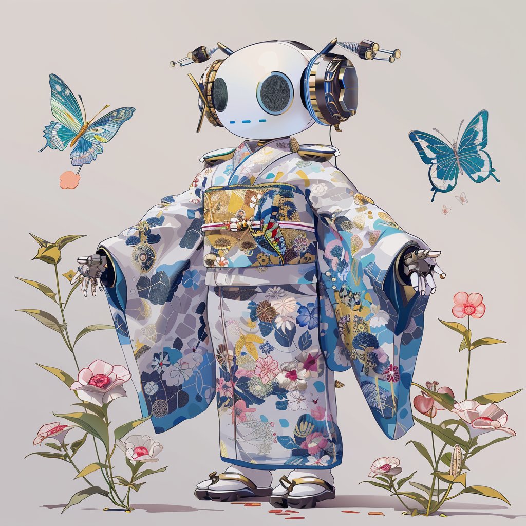 tetsuya_aiart's tweet image. ロボットと和服と蝶の練習2😄

色々出てきますrobot😄

#AIArtwork
#aiartcommunity 
#airobot