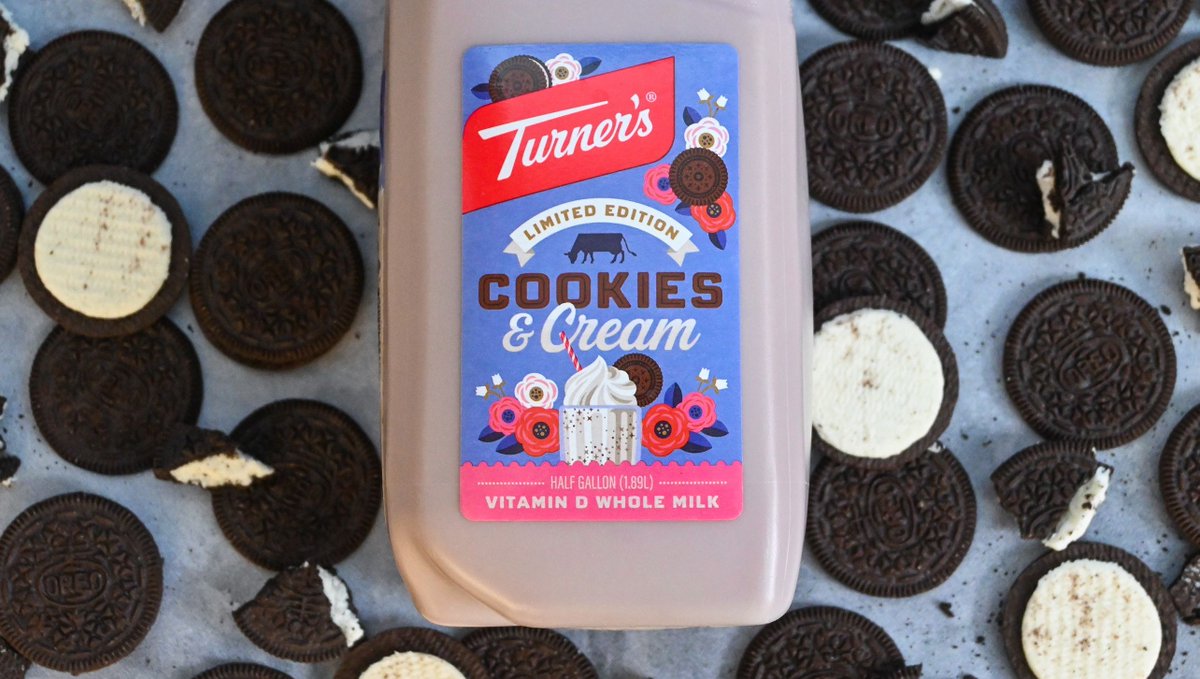 No matter how the cookie 🍪 crumbles, you're gonna want some Cookies N Cream! Available in pints and half gallons where Turner's is sold 😁🥛#LimitedEditon