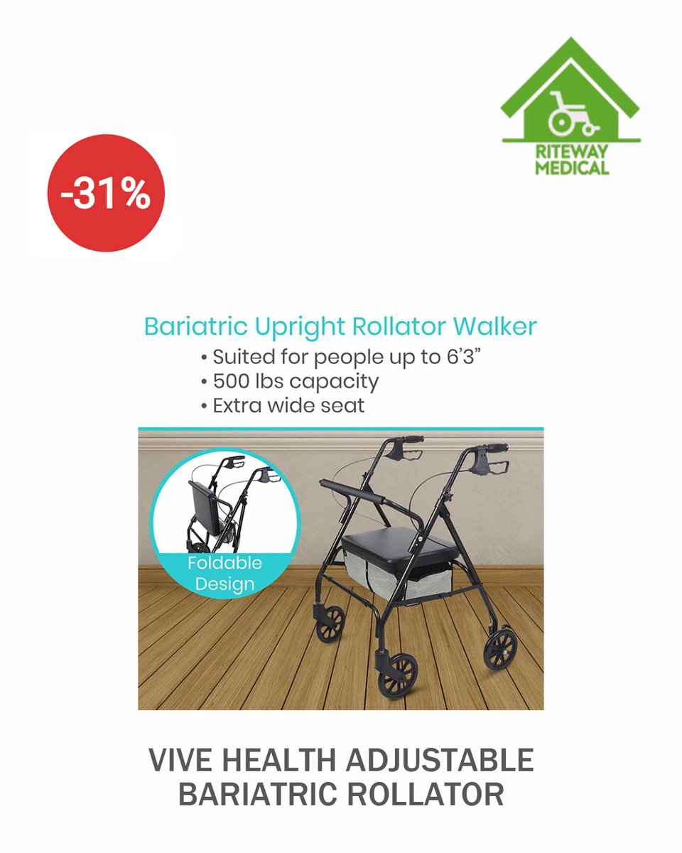 Visit our Medical supply store to discover the Vive Health Adjustable Bariatric Rollator, a dependable mobility support option. Explore our collection of top-quality walkers designed for seniors. Enjoy savings of up to 30% today!

Call Now: 813-333-0363
#HomeHealthcareSolutions