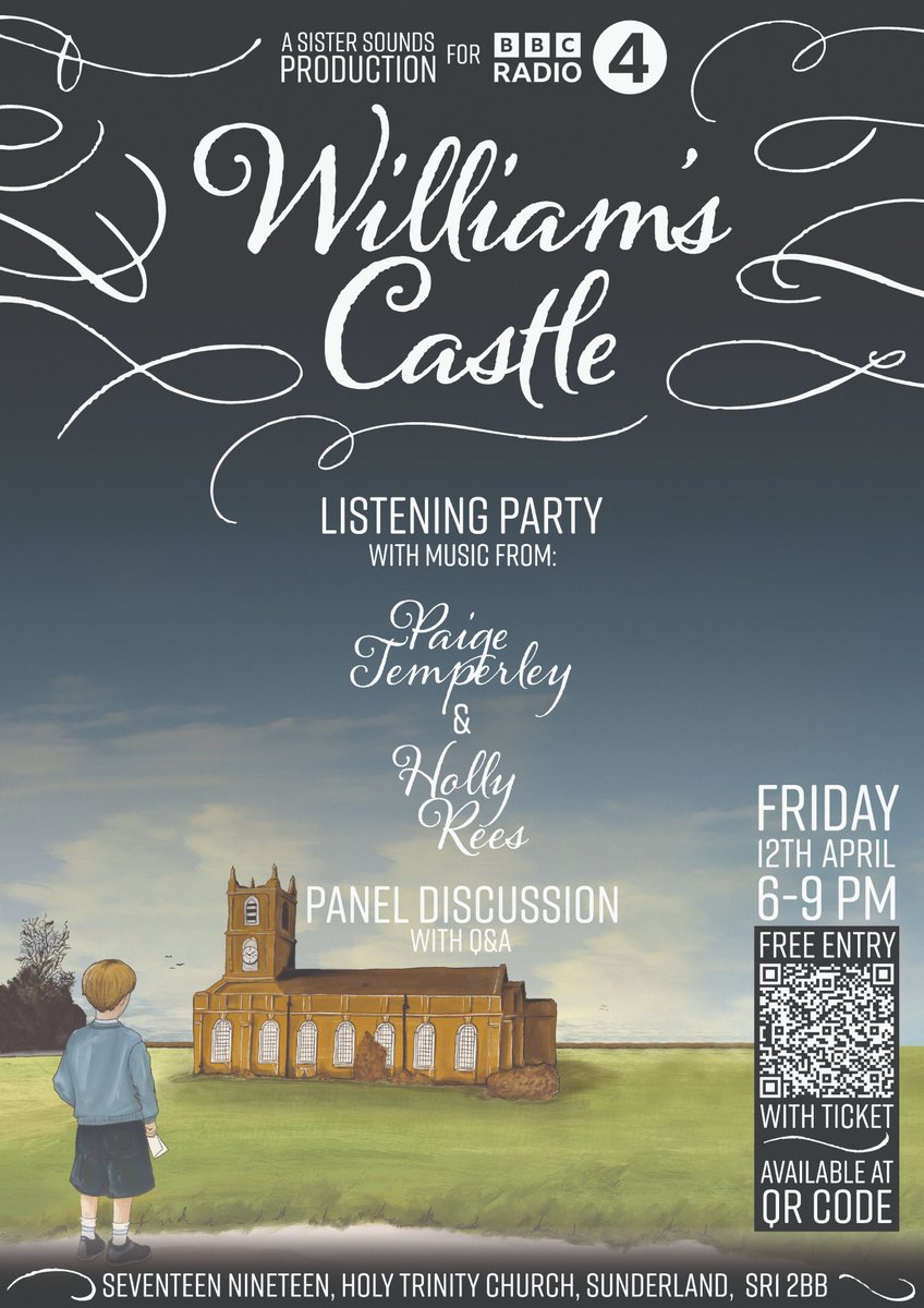 Just a reminder to anyone that would like to attend the listening party for William’s Castle on Friday. It is free to attend but tickets are needed. You can get them here: eventbrite.co.uk/e/williams-cas…