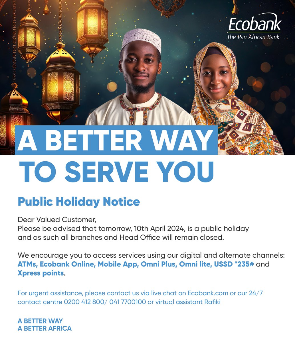 Customer Notice #Eidmubarak2024