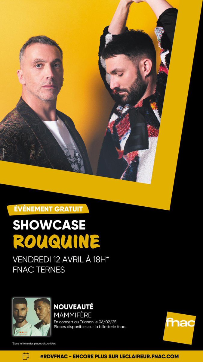 On fait un showcase à la Fnac de Ternes ce vendredi suivi d’une petite séance de dédicaces ! 
Qui sera là ? 😌