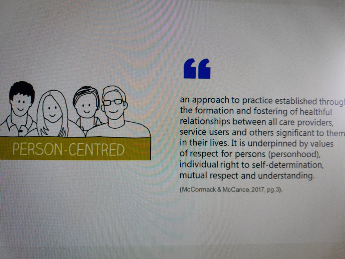 Person- centred care also includes staff @QPSTALKTIME #DrSeanPaulTeeling @NMPDUNorthWest @CharlotteHannon