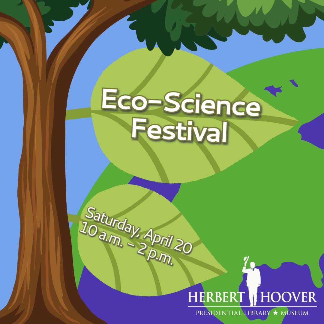 Come and bring your families to our Eco-Science Festival! Saturday, April 20 at 10 a.m., we along with the Herbert Hoover National Historic Site are excited to host fun, family STEAM activities. Construct your own bee bath, discover pollution solutions, and eat insects as food!