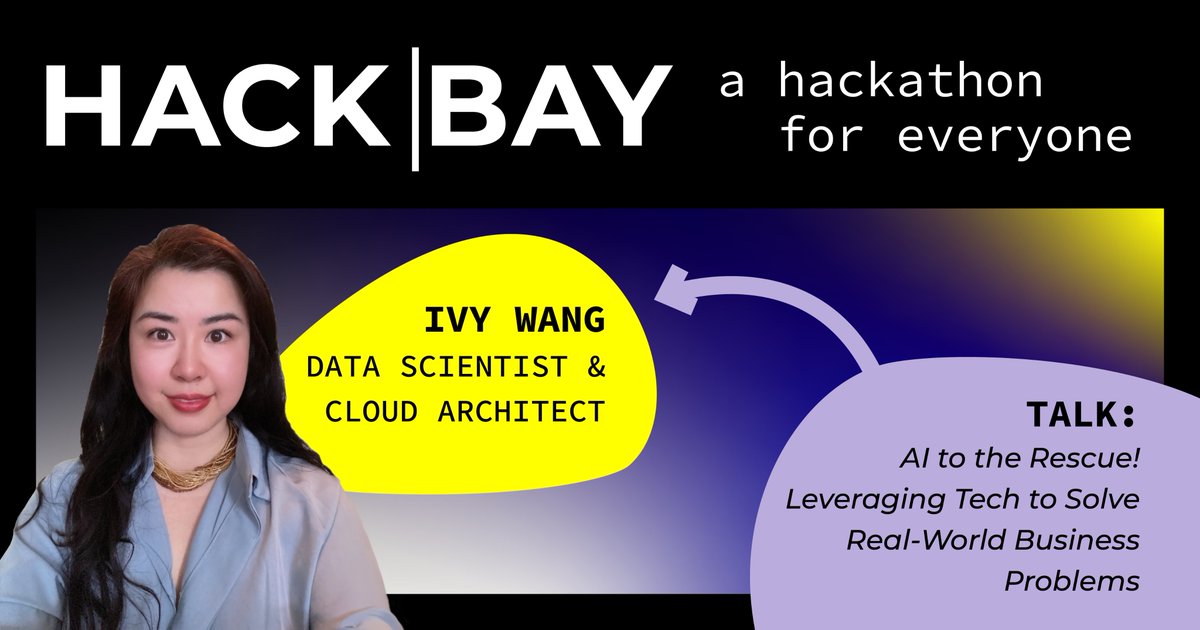 We’re super happy to introduce you to our awesome HACK|BAY keynote speaker Ivy Wang. The cloud architect and ML engineer will give you exciting insights into how to make use of AI in the corporate world. Check hackbay.de for more information or to get your ticket🎟️
