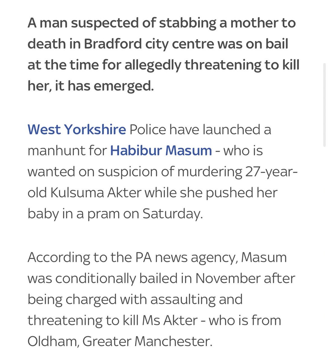 > Tory Britain > Arrive in the UK to study at the University of Bedfordshire from Bangladesh > Get graduate visa > Arrested and bailed for threatening to kill > Not immediately deported > Goes on to murder a mother Open borders to the worlds scum
