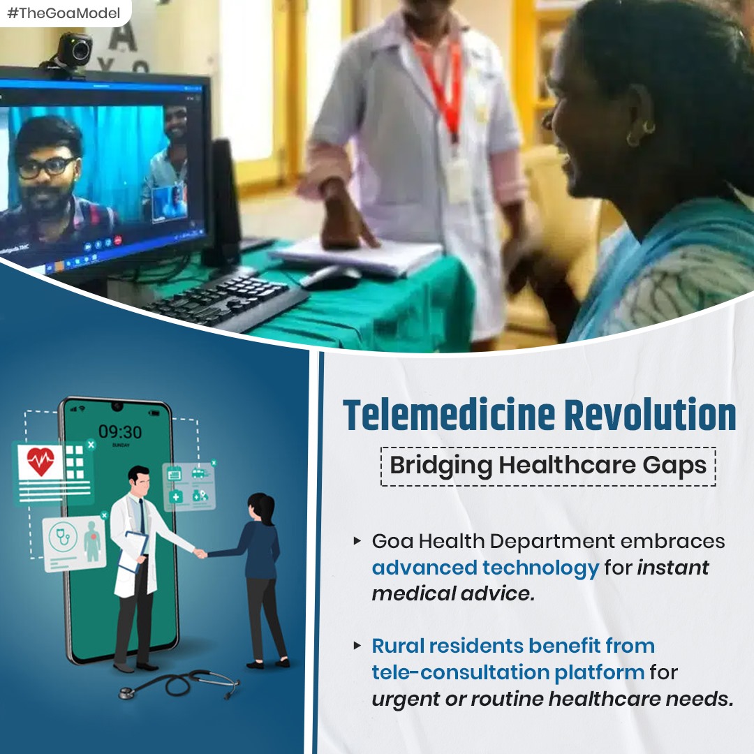 Revolutionizing rural healthcare in Goa! Health Department adopts cutting-edge technology for instant healthcare advice. Rural residents now have access to tele-consultation platform for urgent or routine concerns. #RuralHealthcare #Telemedicine #TheGoaModel