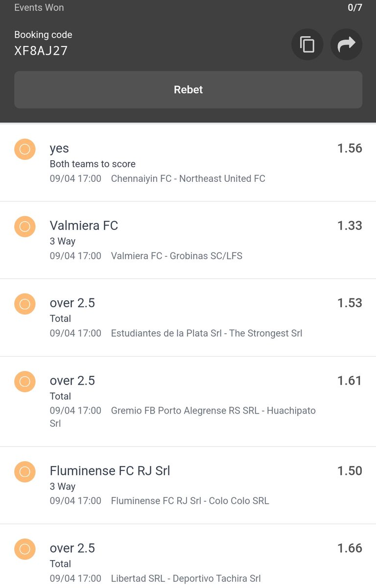 Kicks off at 5.000pm
Click here to place bet 

odibets.com/share/XF8AJ27