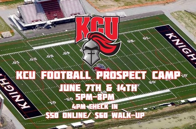 📢🏈ATTN HIGH SCHOOL FOOTBALL PLAYERS📢🏈 Registration for the KCU Prospect Camp is now open!! Improve your game and get feedback from our coaches!! #TOI #changeyourbest 🔴⚫️⚔️kcu.servelocal.us/footballcamp20…