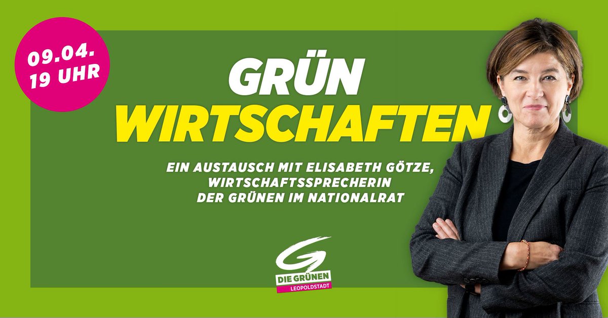 grueneleo's tweet photo. Grün Wirtschaften!
Dass die Wirtschaft und die Grünen kein Gegensatz sind, erklärt euch heute Abend (19h) die Grüne Wirtschaftssprecherin NRin @eligoetze im Grün2. Besonders interessant für KMUs. Kommet zuhauf. @HansArsenovic @bernhard_seitz
https://t.co/8OmJlJ824i https://t.co/KwodMw39qn
