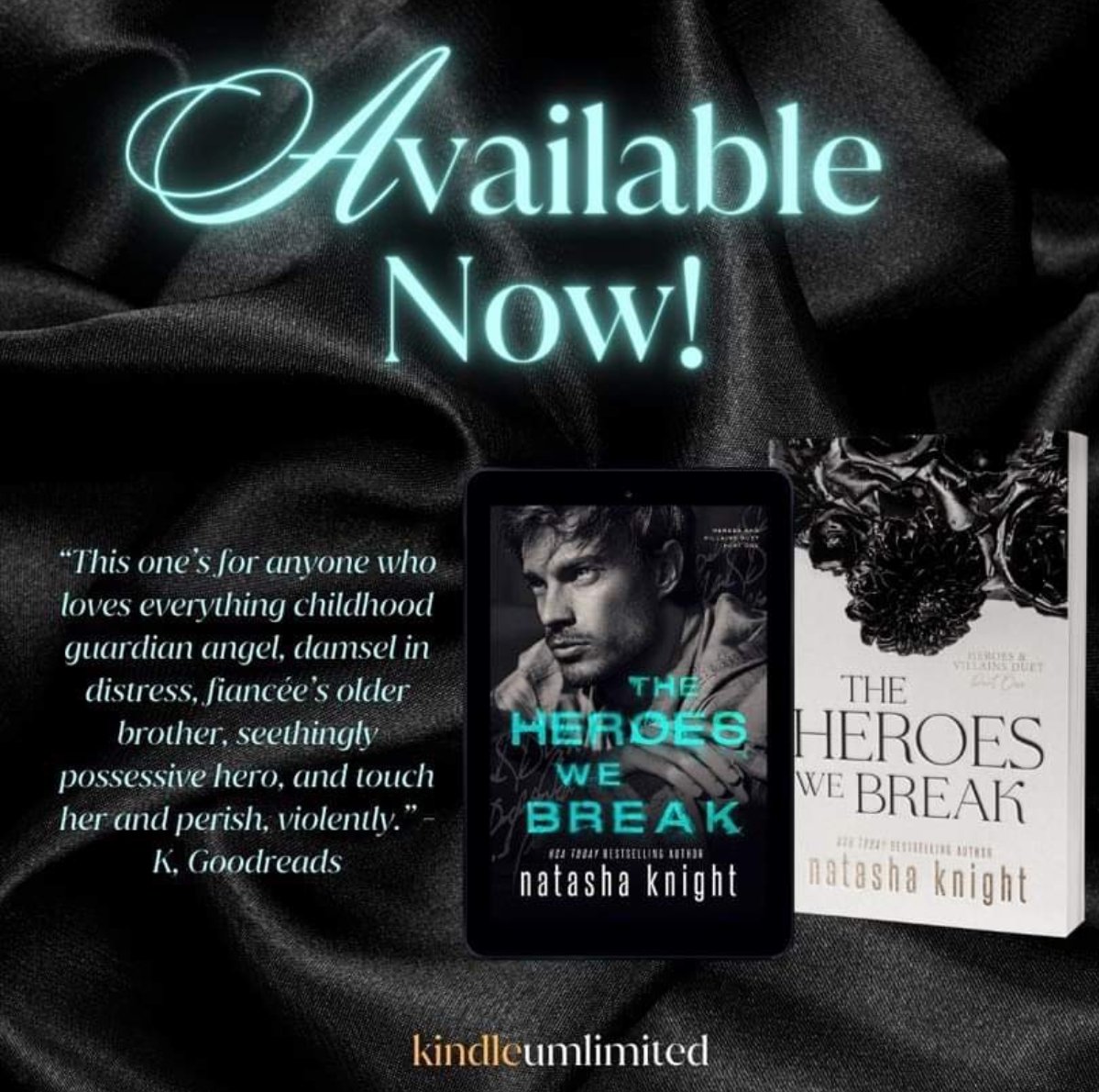 Exciting Announcement! 
Get ready for the thrilling release of The Heroes We Break by <a href="/NatashaKnight13/">Natasha Knight</a>, the first book in the gripping Heroes and Villains Duet! 

FREE IN KU! 
geni.us/oAPX