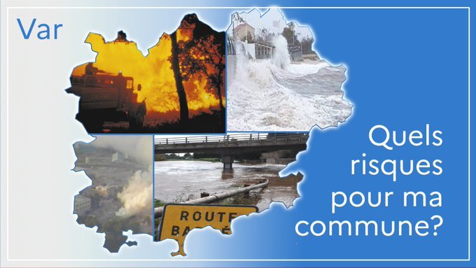 #Prévention | ⚠ Le #Var est soumis à plusieurs risques naturels et technologiques : feux de forêts, inondations, submersions marines, risque industriel... ✅ Recensés commune par commune, consultez-les ici 👉 var.gouv.fr/Actions-de-l-E… #AyonsLesBonsReflexes