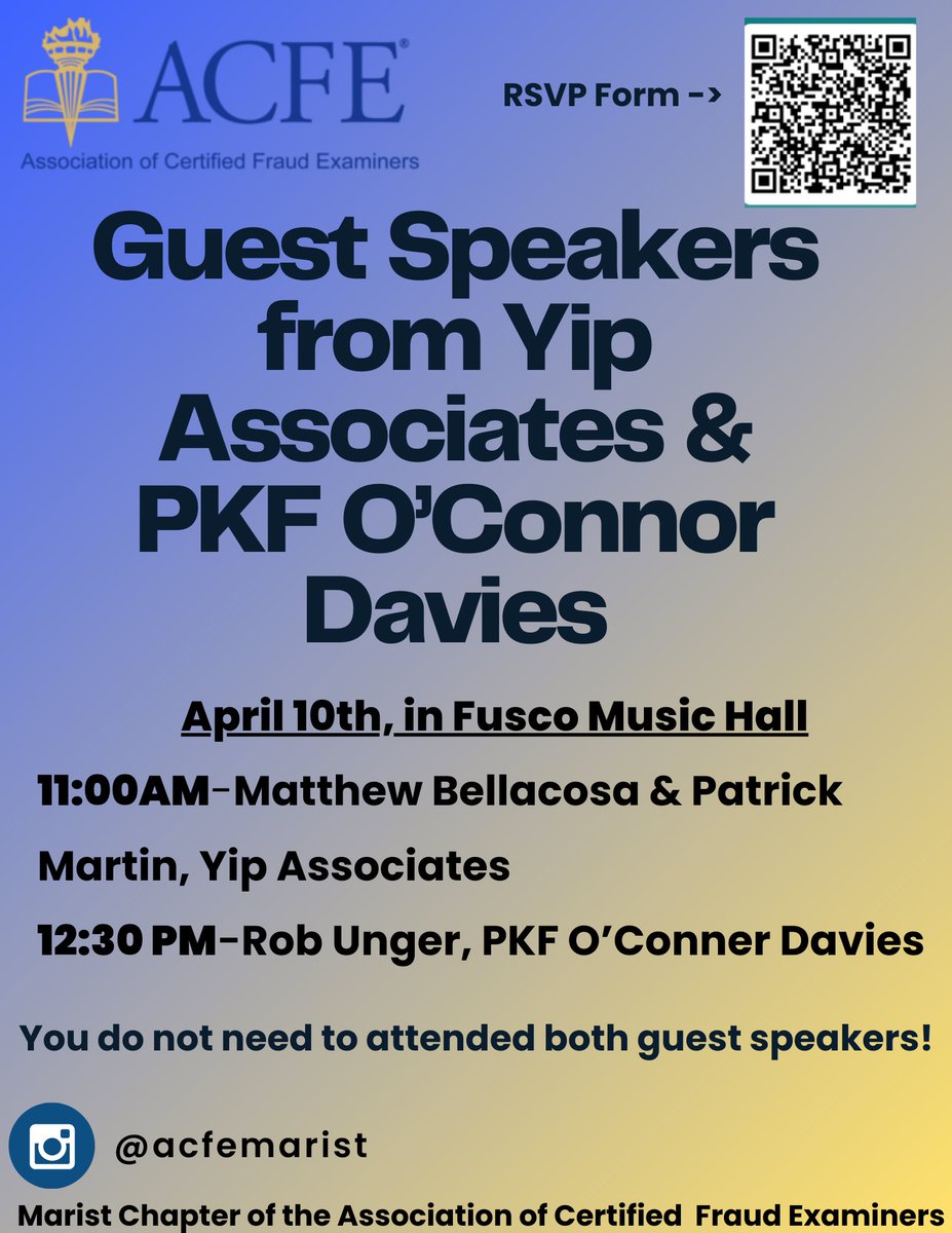 MaristCCS's tweet image. Two on-campus organizations are hosting career-related events tomorrow, April 10. Take advantage of these chances to learn about career paths in finance/accounting and politics.