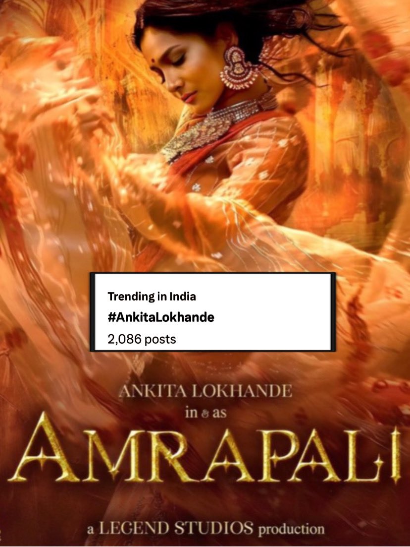 Ankita Lokhande Is Trending #AnkitaLokhande the best and versatile actress of Bollywood coming with new project Amrapali eagarly waiting for the next update #AnkitaAsAmprapali #AnkitaLokhandeJain #AnkitaLokhandeInAmrapali #Sandeepsingh #Bollywood #Bigboss17