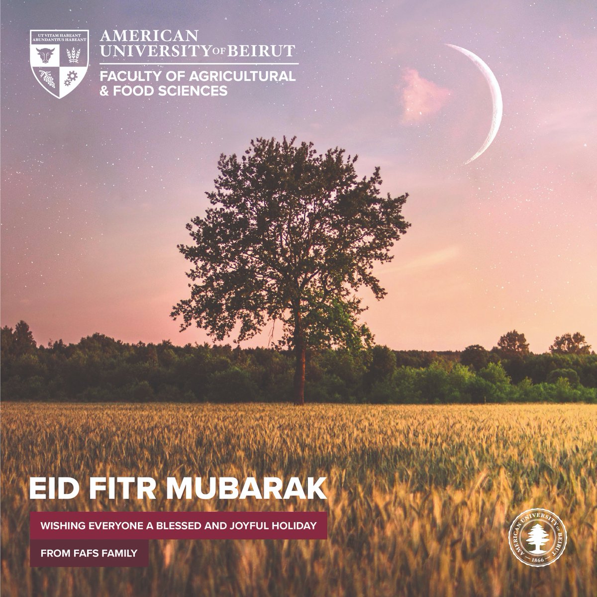 From our FAFS family to yours, Eid Mubarak! #EidElFitr #FamilyCelebration @AUB_Lebanon