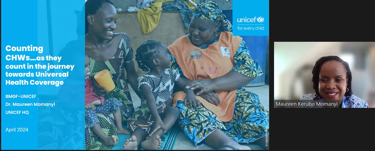 @OsieloOdera @join_chic @DrEvelynAnsah 👩🏾‍⚕️💪🏾#CHWsCount as they count in the journey towards Universal Health Coverage!

⭐️Hear UNICEF's Community Health Systems Strengthening Lead, @MaureenKMomanyi, speak at the #MESAForum now!

You can still attend after registering: us02web.zoom.us/webinar/regist…