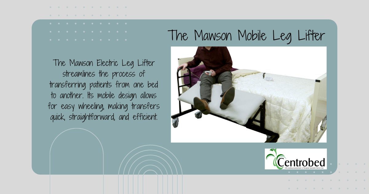 The Mawson Electric Leg Lifter streamlines the process of transferring patients from one bed to another. #sleepwell #BetterSleep #disabilitypride #UpgradeYourSleep #disabilitysupport #disabilityawareness
