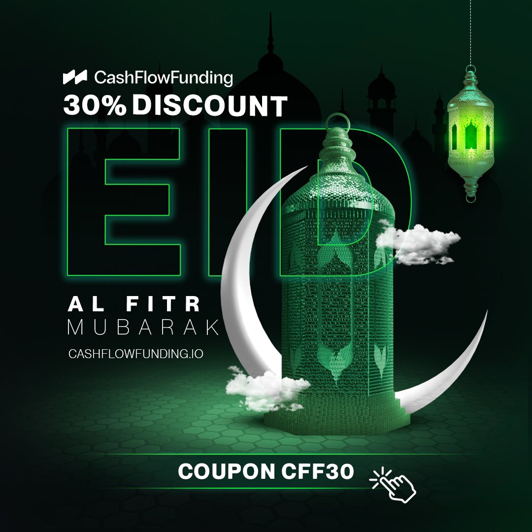 Happy Eid from Cash Flow Funding! 💚 Enjoy 30% discount available till end of the week! 🔥