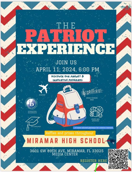 Calling all parents and community members ! The April Miramar zone meeting is this Thursday, April 11 at 6 PM. Join us to learn about the innovative programs available for scholars. The meeting will take place at Miramar high school. Raffles and prizes will be available.