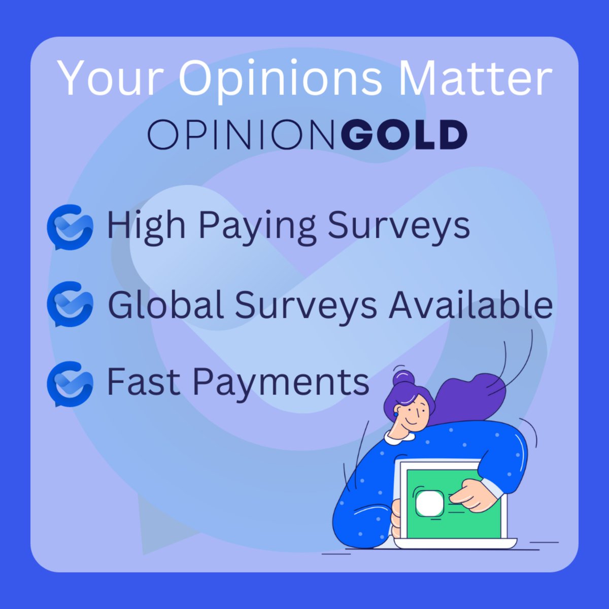 🌟 Say hello to Opinion Gold - where you'll receive instant cash for your thoughts! Dive into a world of daily surveys and earn on your schedule. Don't miss out on your chance to turn opinions into gold! 💰✨ #OpinionGold #GetPaidForYourOpinion #BeSurveySavvy"