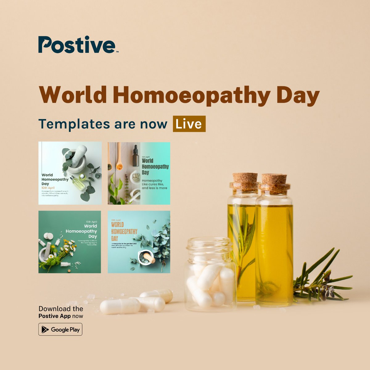 Unlock the healing power of nature with our new World Homoeopathy Day templates!

bit.ly/getpostit
.
..
#worldhomeopathyday #worldhomeopathyday2024 #homeopathyday #homeopathyday2024 #businessgrowth #templates #designmakerapp #festivalpostmakerapp #graphicdesignapp #postive