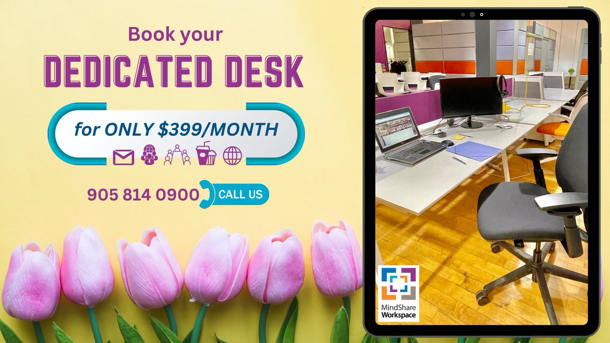 🚀 #Elevate your #work game! 💼 #Rent a #dedicated desk at our #coworking space for just $399 a month! Enjoy the #perks of a personalized workspace, community #collaboration, and unlimited potential for #growth. Secure your spot now! #Coworking #DedicatedDesk @MindShareLearn