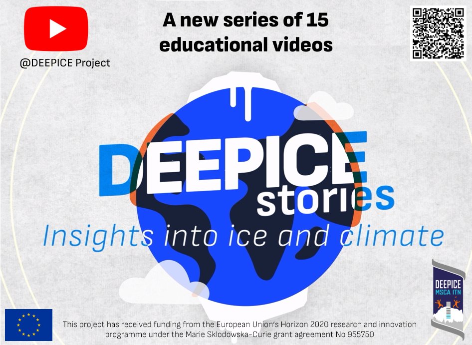 🧐What's an ice core? How do we drill ice in🇦🇶? Why & how do we study them? What can ice tell us about climate? DEEPICE students answer all these questions in our 3mn-videos designed as an educational resource for high school students, teachers & general public #ClimateEducation