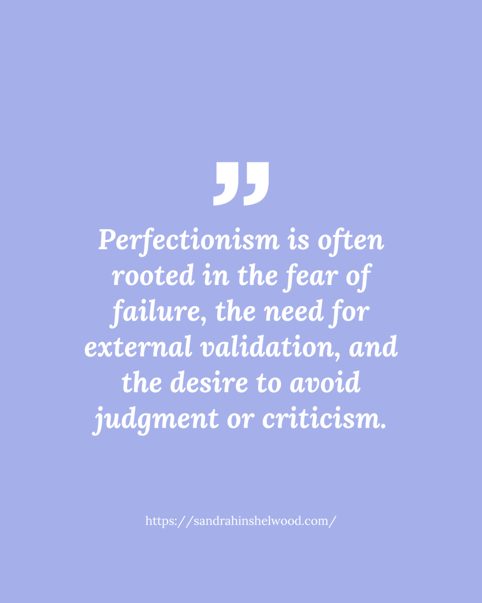 Perfectionism can cast a shadow over our lives, often stemming from the fear of failure, a constant craving for external validation, and a deep-seated desire to sidestep judgment or criticism. 🌱💡 #Perfectionism #SelfAwareness #OvercomingFear #GrowthMindset #EmbraceImperfection