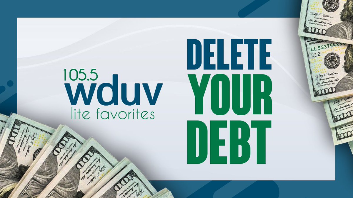 So...about that refund you were hoping for. Not so much? Let The Dove help you Delete Your Debt starting this Monday with Ann Kelly at 8 am! Keep that Dove app handy at 1055 the dove for your chance to win! bit.ly/3TMcmN3

#DoveContests #WDUV #DeleteYourDebt