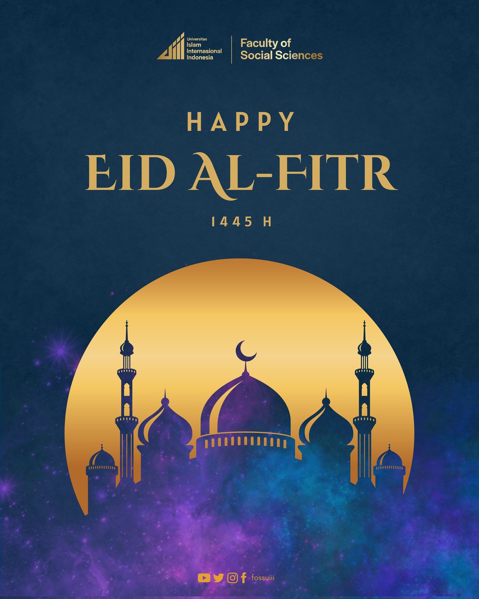 The Faculty of Social Sciences UIII extends Eid Al-Fitr Mubarak greetings. As we celebrate Eid, we reflect on the importance of compassion, forgiveness, and new beginnings. Happy Eid!