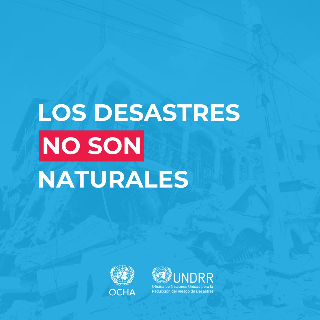 UNDRR_Americas's tweet image. Para avanzar en #RRD y hacia los #ODS debemos cambiar la narrativa, entender que #LosDesastresNoSonNaturales y pasar de gestionar desastres a gestionar el riesgo. Es hora de romper el ciclo de desastres➡️ desigualdad creciente➡️repetición. 
#RompeElCiclo
ow.ly/KZwI50QlXMA
