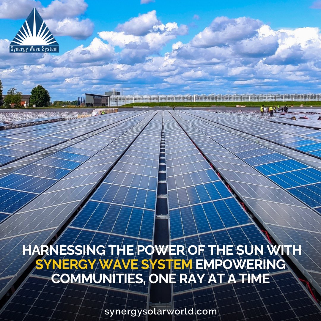 Embrace solar power with Synergy Wave: Lighting up lives sustainably. 🌞 #Synergywavesytem #SolarSynergy #RenewableEnergy #CleanEnergy #SustainableLiving #SolarPower #GreenTechnology #EnergyEfficiency #ClimateAction