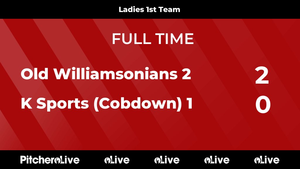 FULL TIME: Old Williamsonians 2 2 - 0 K Sports (Cobdown) 1
#OLDKSP #Pitchero
ksportshockey.co.uk/teams/261871/m…