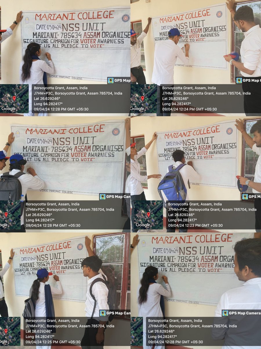 NSS Unit, Mariani College, Jorhat, Assam (@nsscellmc) on Twitter photo NSS unit, Mariani College organised 'Signature Campaign' for the voter awareness on 9th April,2024 at Mariani College. <a href="/_NSSIndia/">NSS India</a> <a href="/himantabiswa/">Himanta Biswa Sarma</a> <a href="/nss_rdguwahati/">NSS RD Guwahati</a> <a href="/NSSCellDU/">NSS Cell, Dibrugarh University, Assam</a> <a href="/ranojpeguassam/">Ranoj Pegu</a> NSS unit, Mariani College organised 'Signature Campaign' for the voter awareness on 9th April,2024 at Mariani College. <a href="/_NSSIndia/">NSS India</a> <a href="/himantabiswa/">Himanta Biswa Sarma</a> <a href="/nss_rdguwahati/">NSS RD Guwahati</a> <a href="/NSSCellDU/">NSS Cell, Dibrugarh University, Assam</a> <a href="/ranojpeguassam/">Ranoj Pegu</a>