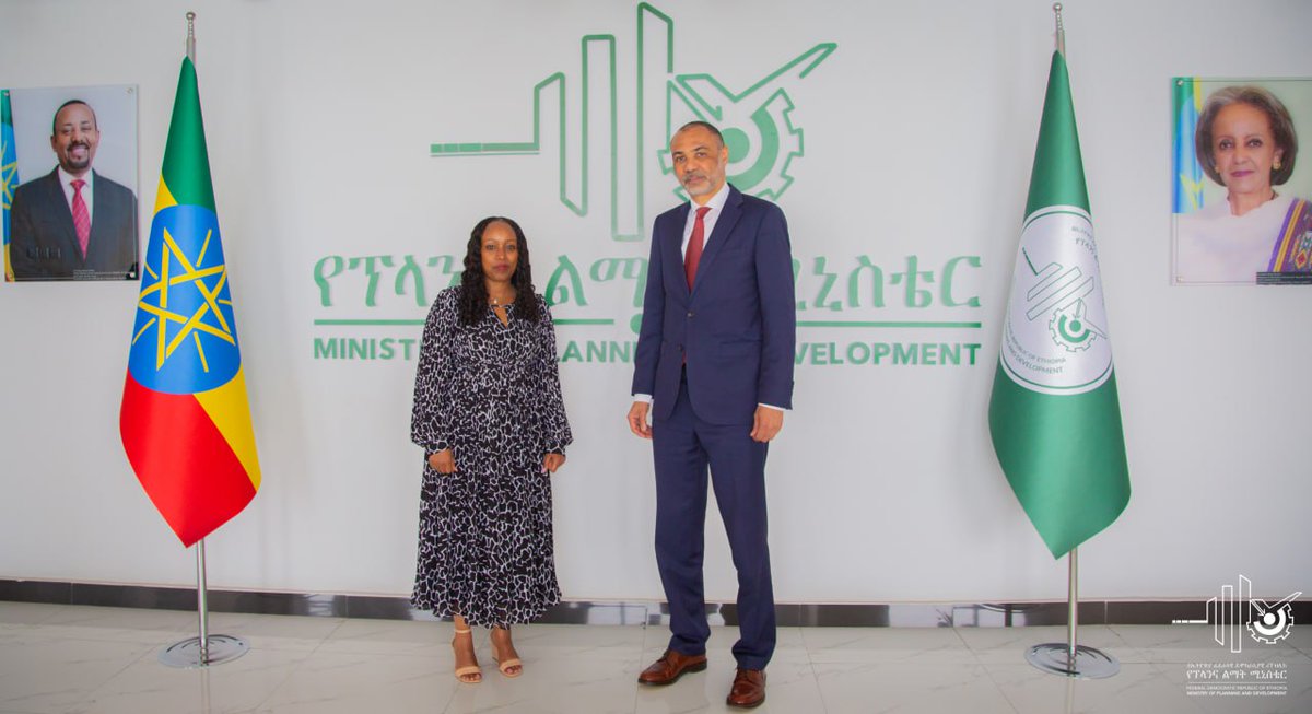 #Ethiopia’s Planning & Development Minister @FitsumAdela confers with Director of #UNCTAD’s division for Africa, LDCs & Special Programmes @PAkiwumi fanabc.com/english/planni…