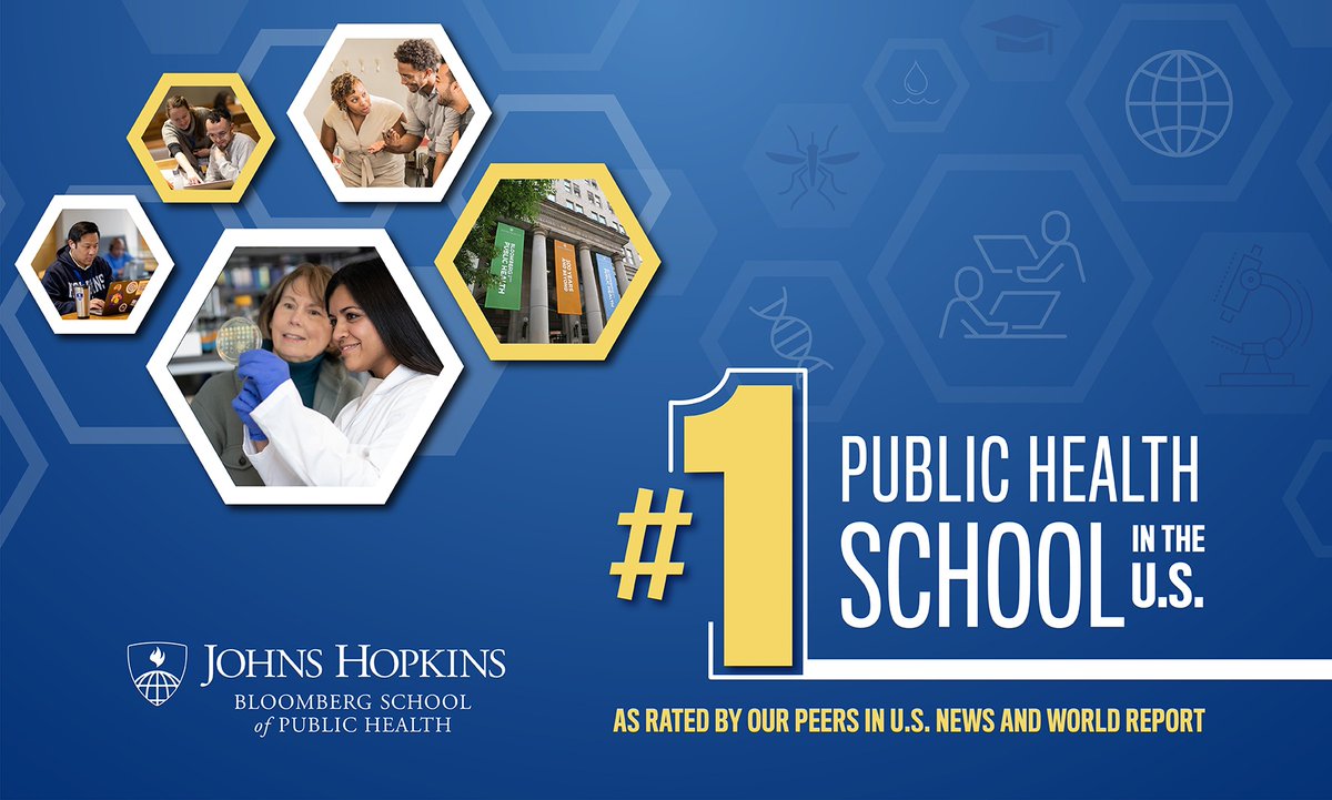 Honored and proud to again be named #1 in epidemiology in the nation by our peer schools and programs, as measured by U.S. News & World Report! publichealth.jhu.edu/2024/johns-hop…