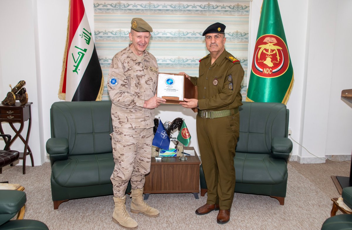 On April 08th, COM NMI visited the Defence University For Military Studies (DUFMS) and met its Commander and the Dean of Iraqi National Defence College. They discussed different topics, possibilities to improve current processes, and further cooperation between NATO and DUFMS.